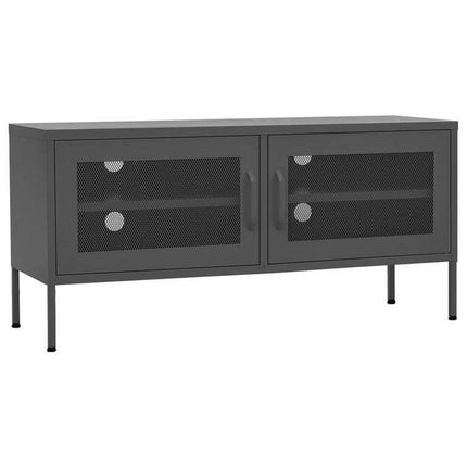 vidaXL TV Stand TV Unit Sideboard Home TV Console Media Unit Cupboard Steel