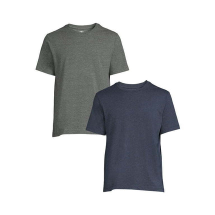 Athletic Works Men's and Big Men's Crew Neck Tee, 2-Pack, Sizes S-4XL