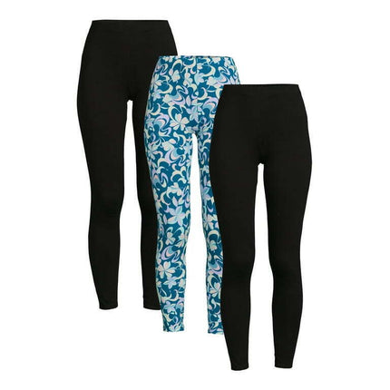 No Boundaries Women's Juniors Ankle Leggings 3-pack