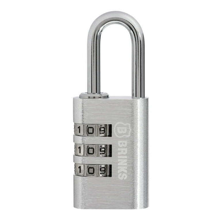 Brinks, Resettable 3-Dial Combination Padlock, 28mm Body with 1 inch Shackle