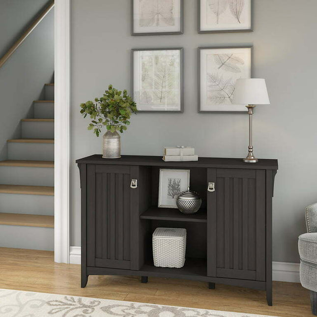 Bush Furniture Salinas Accent Storage Cabinet with Doors, Vintage Black