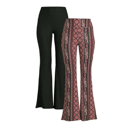 No Boundaries Juniors Flare Pants, 2-Pack, 32" Inseam, Sizes S-3XL