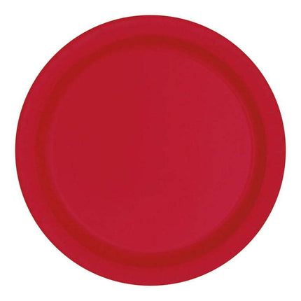 Way to Celebrate! Red Paper Dinner Plates, 9in, 20ct