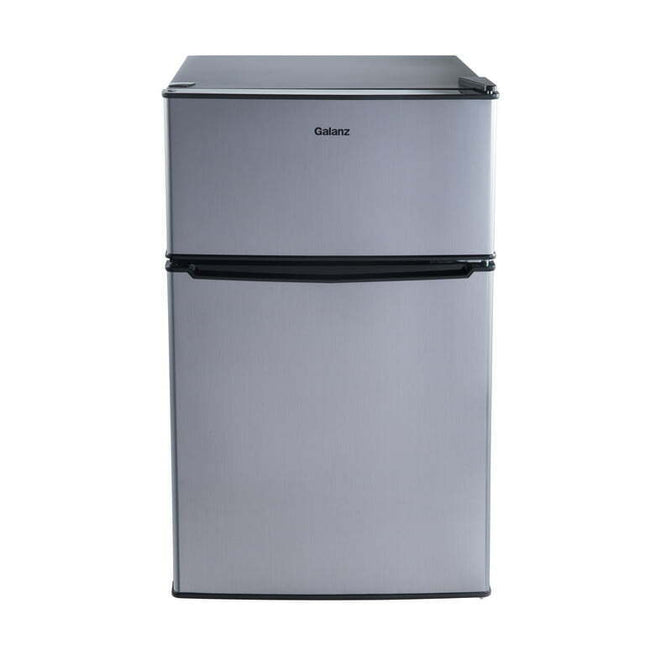 Galanz 3.1 Cu ft Two Door Mini Fridge with Freezer Estar GL31S5E, Stainless