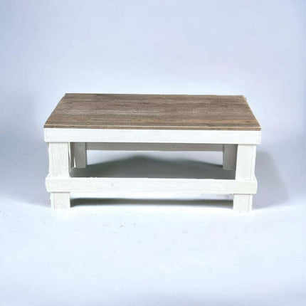 Woven Paths Rustic Wood Rectangular Coffee Table