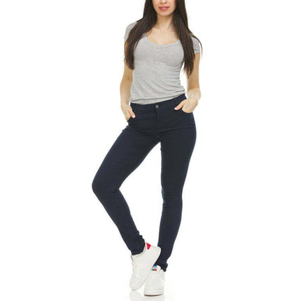 Women's Super Stretchy Skinny 5-Pocket Uniform Soft Chino Pants (1-24)