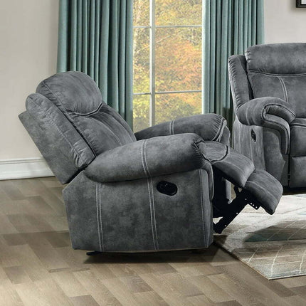 ACME Zubaida Glider Recliner, 2-Tone Gray Velvet 55027