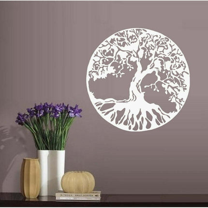 Decal ~ Celtic Tree of Life ~ Wall or Window Decal 22" x 22" Wht