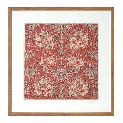 Crystal Art Gallery Linen William Morris Traditional Framed Wall Art Print, Reds