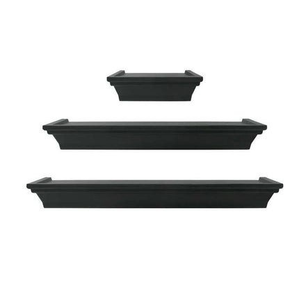 Mainstays 3pc Floating Decorative Shelves, Black