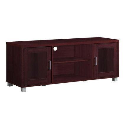 Hodedah 57" Wide Entertainment Center in Mahogany