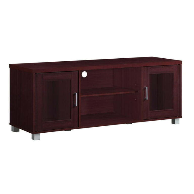 Hodedah 57" Wide Entertainment Center in Mahogany