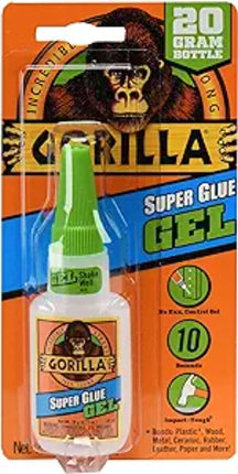 Gorilla Glue Clear Super Glue Gel Bottle, 15 Grams(5Pack)
