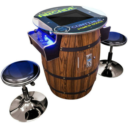 2 Player Mid-Size Wine Barrel Arcade 60 Games 17" LCD Monitor