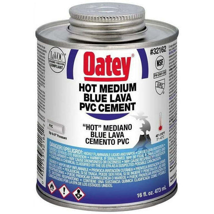 Oatey 32162 Lava Hot PVC Solvent Cement, Blue, 16-Ounce