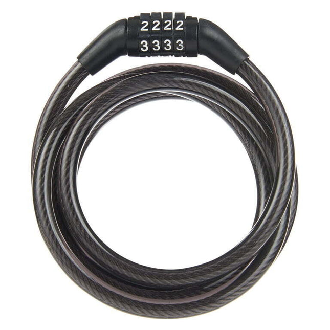 Brinks, Vinyl Covered, 5/16in x 5ft Flexible Steel Combination Cable Lock
