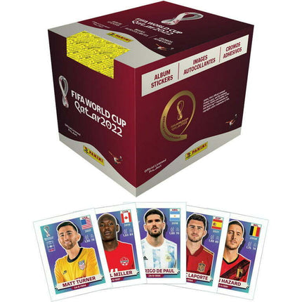 2022 Panini World Cup Soccer Trading Cards 50-Pack Sticker Box