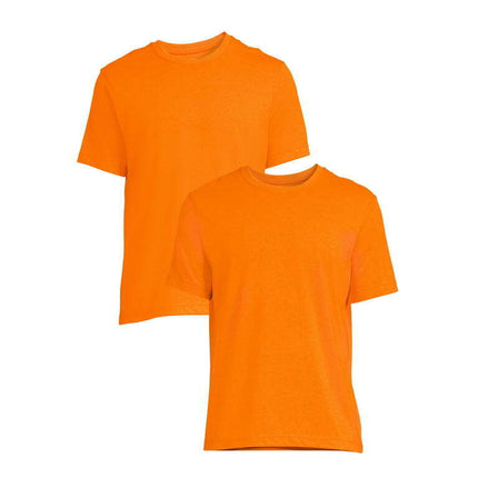 Athletic Works Men's and Big Men's Crew Neck Tee, 2-Pack, Sizes S-4XL
