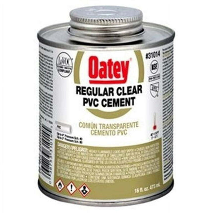 Oatey 127869 16 oz Regular PVC Cement - Clear - Pack of 24