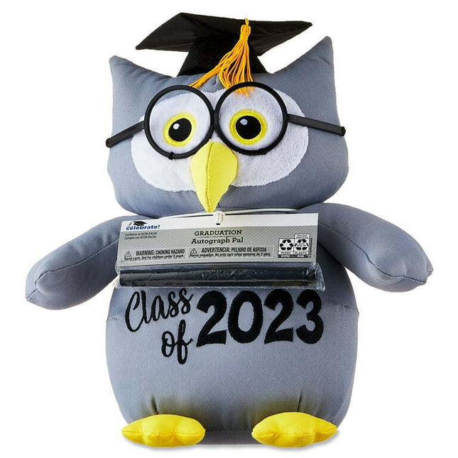 Way To Celebrate Graduation 11-Inch Plush Autograph Pal, Owl