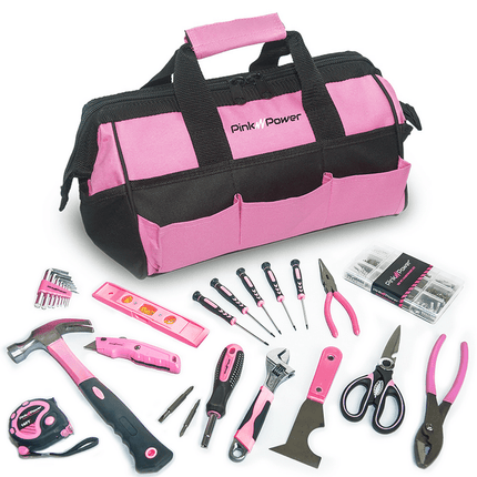 Pink Power 189-Piece Mechanics Hand Tool Kits for Household