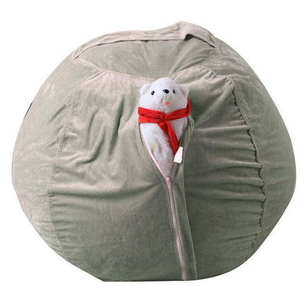Vikakiooze Kids Stuffed Toy Storage Bag Soft Pouch Stripe Fabric Chair