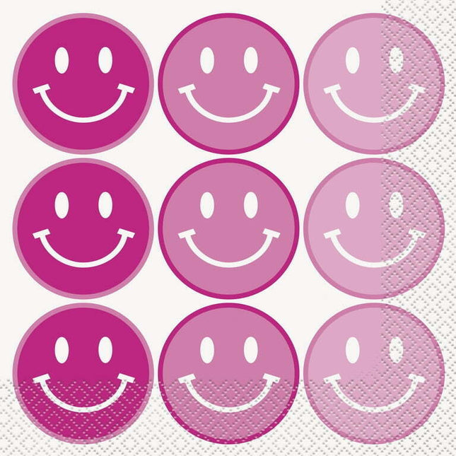 Way to Celebrate! Cheerful Pink Paper Luncheon Napkins, 6.5in, 20ct