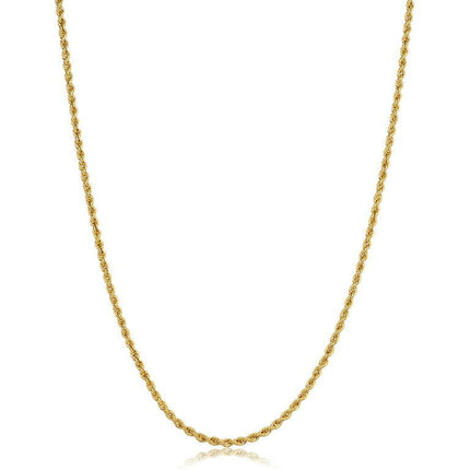 10k Yellow Gold 1.8mm Rope Chain Necklace (18 inch)