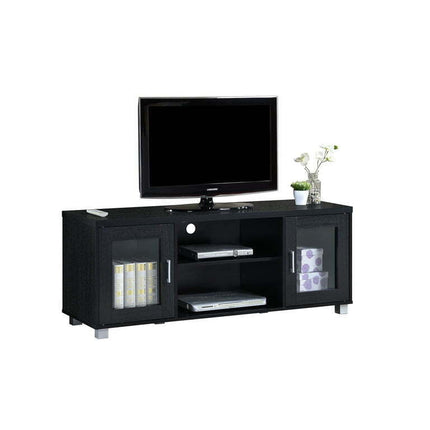 Hodedah 57" Wide Entertainment Center in Black