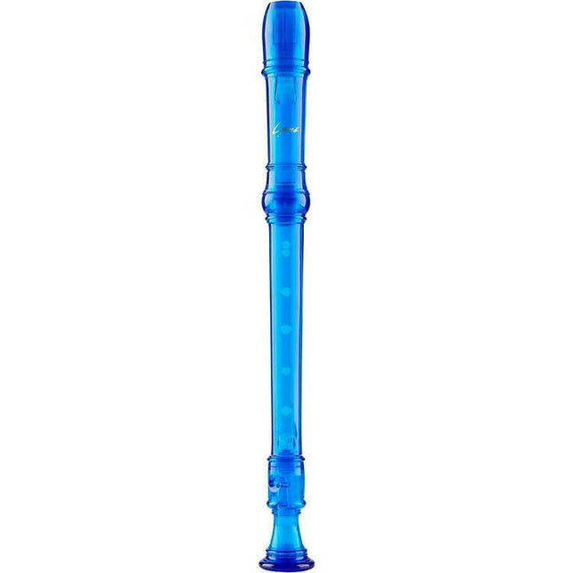 Lyons Premium 3-Piece Translucent Soprano Recorder Transparent Blue
