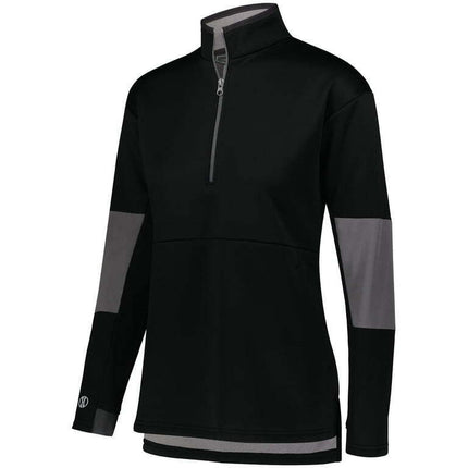 Holloway Sportswear XL Womens Sof-Stretch Pullover Black/Carbon 229738