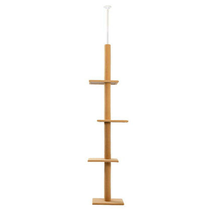 PAWZ Road Height Adjustable 4-Tier Cat Tree Tower Khaki,105"