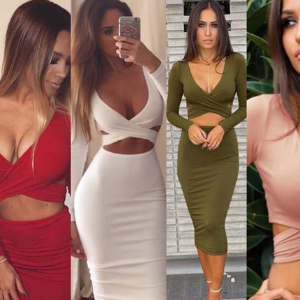 Long Sleeve Cross Dress