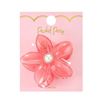 Packed Party Women's Pink Flower Claw Clip