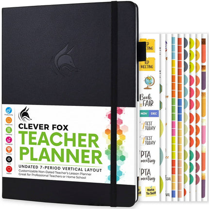 Clever Fox Teacher Planner - Black