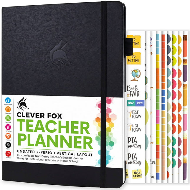 Clever Fox Teacher Planner - Black