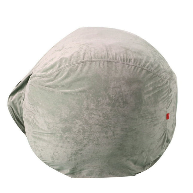 iOPQO Home Textile Storage Kids Stuffed Animal Plush Toy Storage Bag Soft Pouch Stripe Fabric Chair soft home storage bag bean bag LYM07 Grey