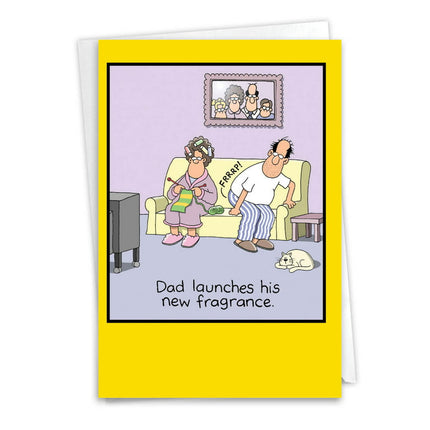 1 Funny Father's Day Card with Envelope - Dad's Fragrance C3628FDG