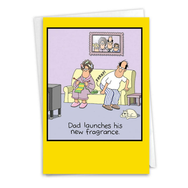 1 Funny Father's Day Card with Envelope - Dad's Fragrance C3628FDG