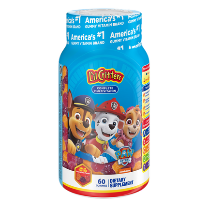 L'il Critters Paw Patrol Complete Multivitamin Gummies, 60ct - 2 Pack