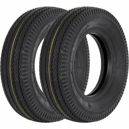 1autodepot 5.3-12 5.3x12 530-12 5.30-12 Trailer Tires, 5 Lug on 4.5'', Load Range C, 6PR, Set of 2