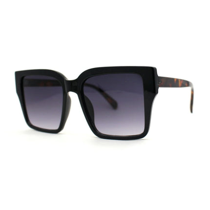 Womens Thick Horn Rim Butterfly Mod Fashion Plastic Sunglasses Black Tortoise Smoke