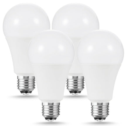 3 Way LED Light Bulb, 50/100/150W Equivalent, Warm White 3000K, E26 Medium Base, 600LM/1250LM/1850LM, A21, 4 Pack