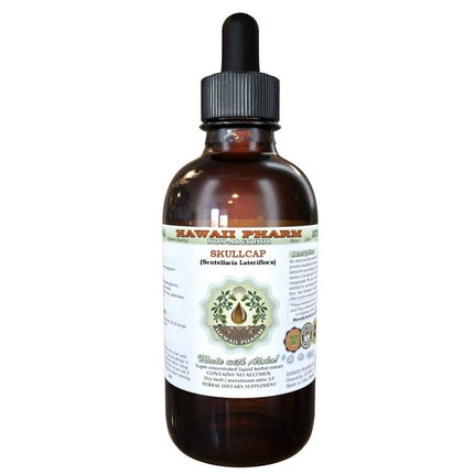 Skullcap (Scutellaria Lateriflora) Glycerite, Organic Dried Herb Alcohol-Free Liquid Extract, Blue Skullcap, Glycerite Herbal Supplement 2 oz