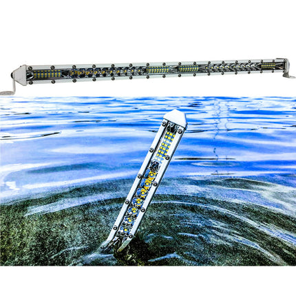 White M-Series 30" Ultra Slim High Output Osram LED Mini Light Bar Single Row Spot Flood Combo Beam Off Road Truck Trailer ATV Marine Boat RV Yacht Trawler Fishing Vessels 12 - 30 Volts