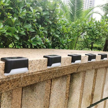 Protoiya  4/8/12pcs LED Solar Lamps Solar Step Lights Solar Deck Lights Outdoor Waterproof Led Solar Fence Wall Lamp for Outdoor Stairs, Step , Fence, Yard, Patio, and Pathway Warm White