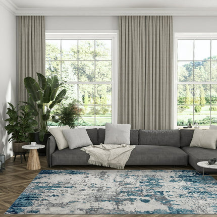 3x5 Modern Blue Area Rugs for Living Room | Bedroom Rug | Dining Room Rug | Indoor Entry or Entryway Rug | Kitchen Rug | Alfombras para Salas 3'3'' x 5'