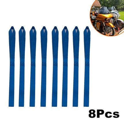 8 Pcs Soft Loop Tie Down Straps Ratchet Towing Cargo ATV UTV Motorcycle