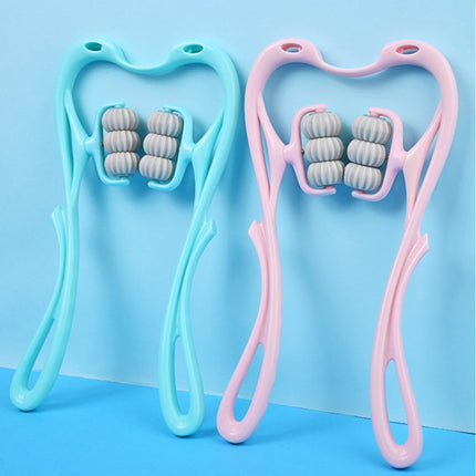 Multifunctional Manual Four-wheel Neck Massager