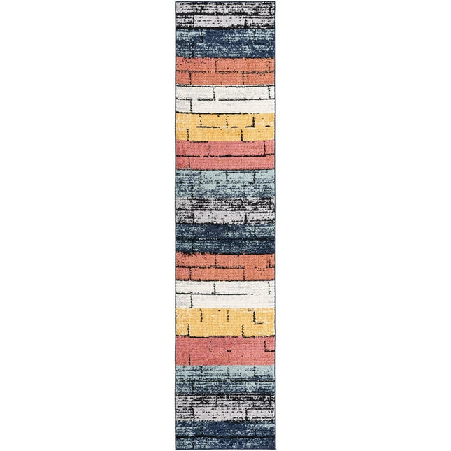 Rugs.Com Tagine Collection Rug – 12 Ft Runner Multi Medium-Pile Rug Perfect For Living Rooms, Kitchens, Entryways